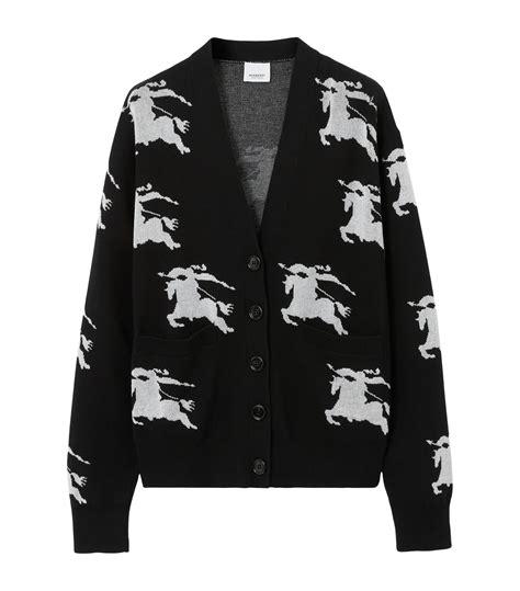 burberry love cardigan|Burberry equestrian cardigan.